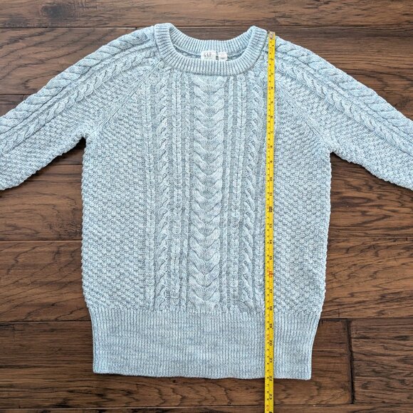 Gap classic cable knit crew neck sweater aqua blue size XS - Picture 11 of 16